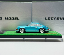 Load image into Gallery viewer, 1:64 LOCARNO Ice Blue Singer 964 Coupe Sports Model Diecast Resin Car New Collection
