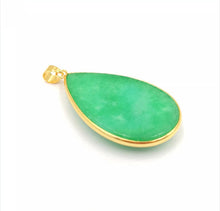 Load image into Gallery viewer, Nature Jade Water Drop Shape Pendant Necklace Gift Jewelry charm Blessing Lucky
