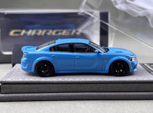 Load image into Gallery viewer, Elite 1:64 Blue Charger SRT Engine Sedan Sports Model Diecast Metal Car New Collection
