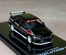 Load image into Gallery viewer, HJ 1:64 JDM Black Evolution EVO VII Lancer Sports Model Diecast Metal Car New
