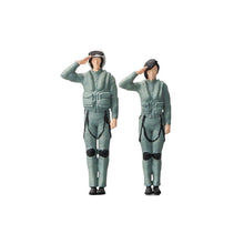 Load image into Gallery viewer, 1:64 Painted Figure Mini Model Miniature Resin Diorama Pilot Captain Army Salute New Scene
