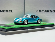 Load image into Gallery viewer, 1:64 LOCARNO Ice Blue Singer 964 Coupe Sports Model Diecast Resin Car New Collection
