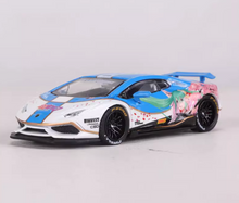 Load image into Gallery viewer, King 1:64 Blue Miku LP610 Huracan LBWK Sports Model Diecast Metal Car New
