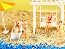 Load image into Gallery viewer, 1:64 Painted Figure Model Miniature Resin Diorama Sand Beach Beauty Bikini Girl
