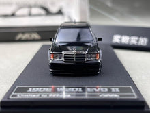 Load image into Gallery viewer, HKM 1:64 Black 190E W201 2.5-16 Evo II Sedan Sport Model Diecast Metal Car New Collection
