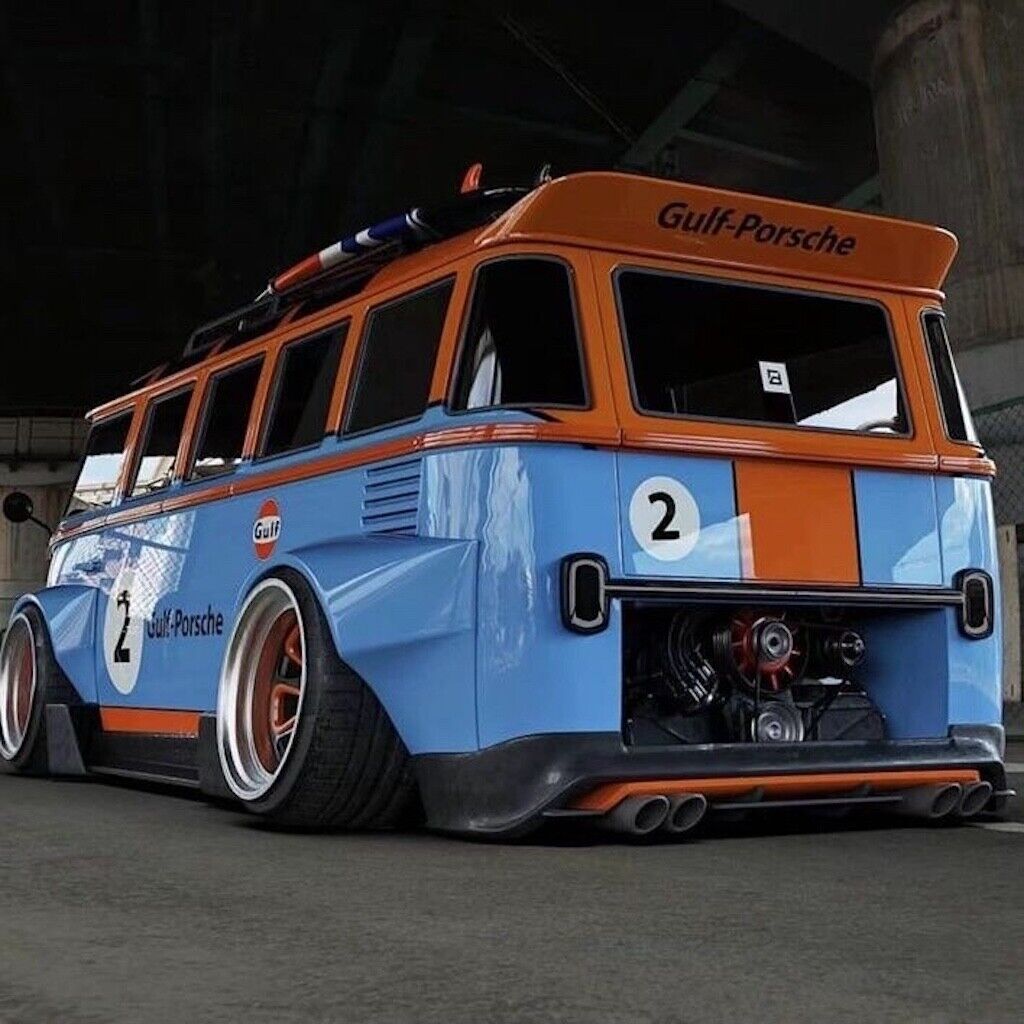 Liberty 1:64 VW T1 Gulf Van Camper Sports Model Diecast Metal Car