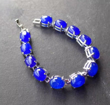 Load image into Gallery viewer, Nature Jade Beaded Bracelet Jewelry Blessing Lucky Fortune Gift For Her Blue gg
