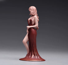 Load image into Gallery viewer, 1:24 Painted Figure Model Miniature Resin Diorama Red Dining Dress Beauty Woman
