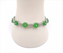 Load image into Gallery viewer, Nature Jade Beaded Bracelet Jewelry Blessing Lucky Fortune Gift For Her Green ee
