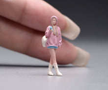 Load image into Gallery viewer, 1:64 Painted Figure Model Miniature Resin Sand Pretty Pink Top Girl Beauty Lady
