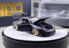 Load image into Gallery viewer, PGM 1:64 Matte Black RWB 993 Round Classic Sports Model Diecast Metal Car New Collection
