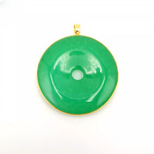 Load image into Gallery viewer, Nature Jade Green Round Pendant Necklace Gift Jewelry charm Blessing Luck new
