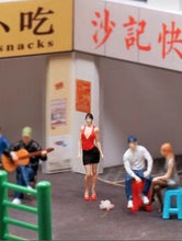 Load image into Gallery viewer, 1:64 Painted Figure Mini Model Miniature Car Scenes Resin Toy Red High Heel Lady
