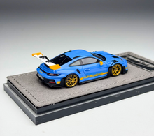 Load image into Gallery viewer, 1:64 HH Blue Gold Wheel 992.1 GT3 RS Sports Model Diecast Resin Car New Collection

