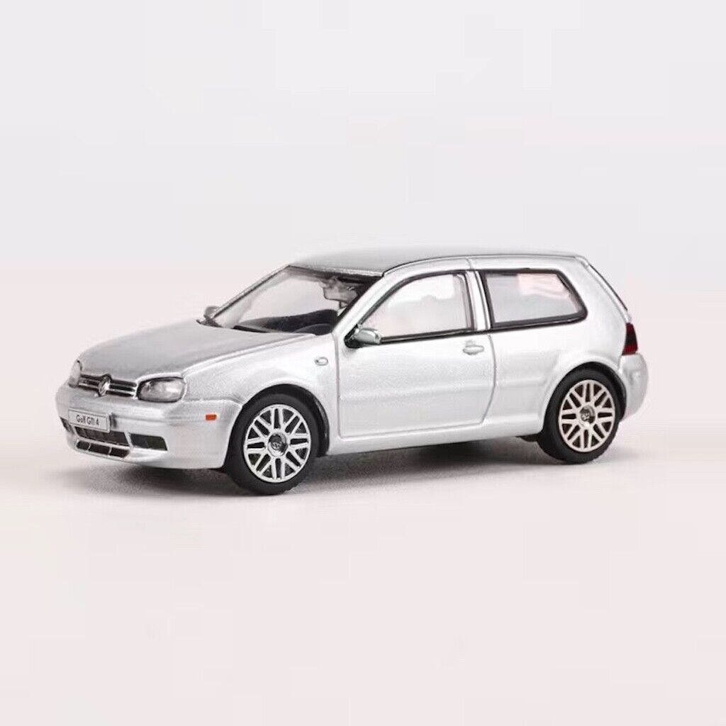 GCD 1:64 Silver VW Golf MK4 GTI 2 Doors Sports Model Diecast Metal Car BN