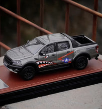 Load image into Gallery viewer, MK 1:64 Gray Shark Ranger Raptor Pickup Truck Sport Model Diecast Metal Car
