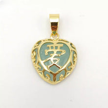 Load image into Gallery viewer, Nature Jade Love Pendant Necklace Gift Jewelry charm Blessing Adore Jewelry d
