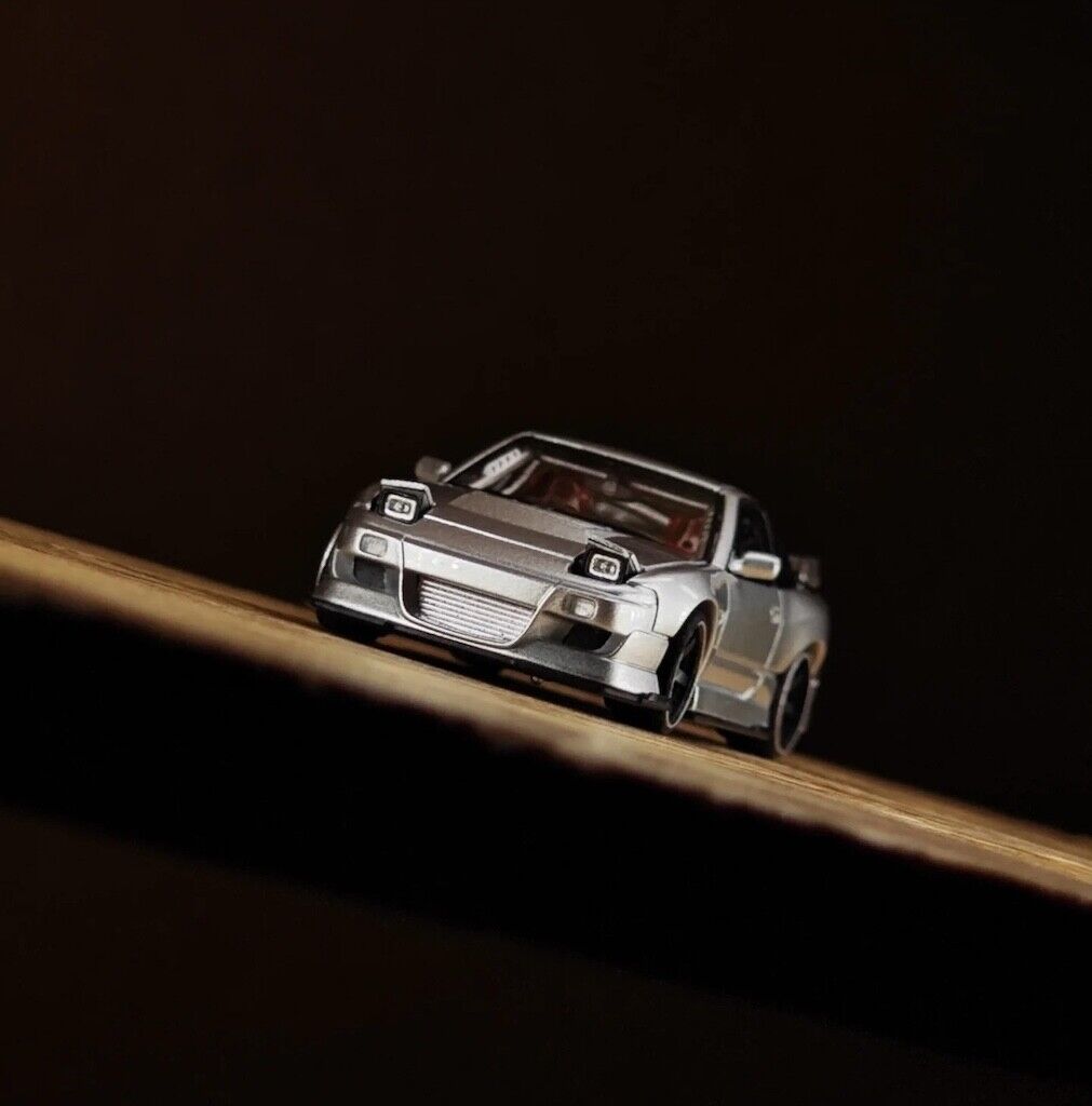 MT 1:64 Silver Silvia S13 180SX Spirit REI Sports Model Diecast Metal Car New Collection
