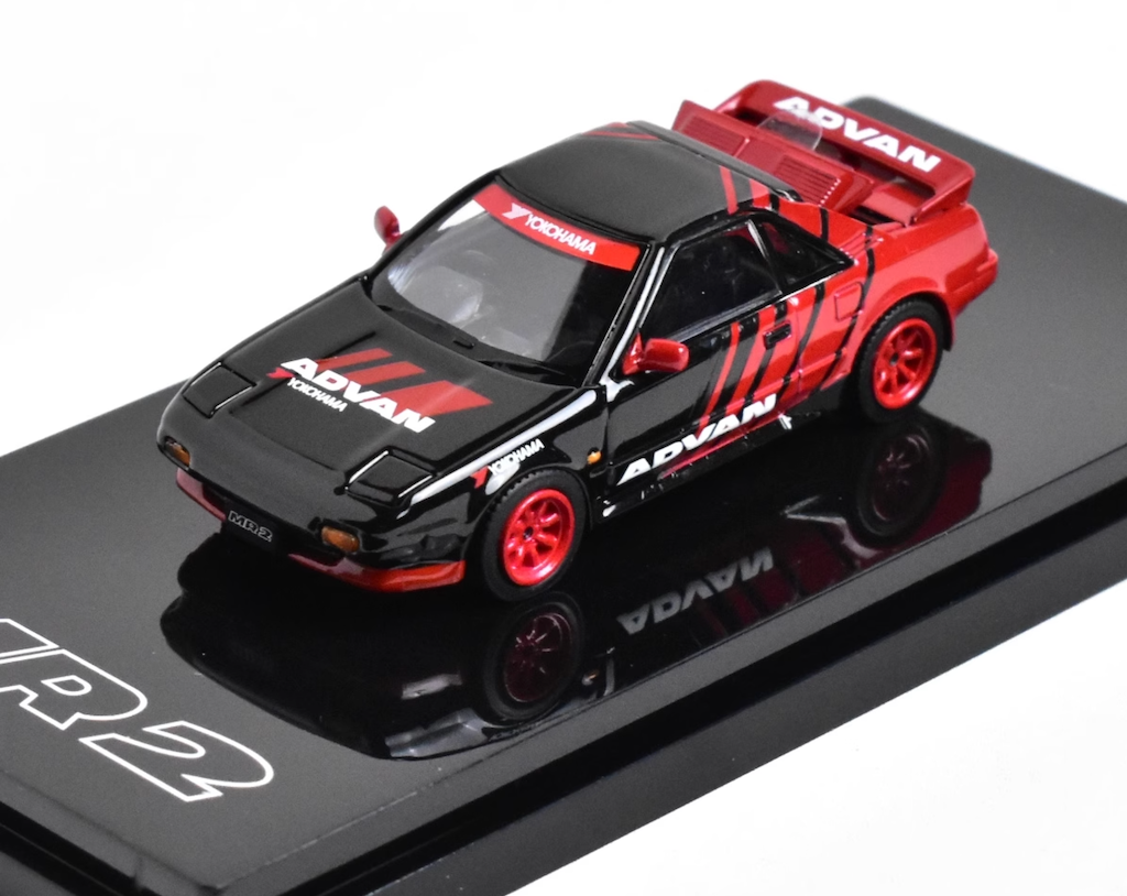 Hobby Japan 1:64 Black Advan MR2 Hatchback Sports Model Diecast Metal Car New Collection