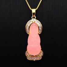 Load image into Gallery viewer, Nature Jade Guanyin Pendant Necklace Gift Jewelry charm Blessing Fortune New ii
