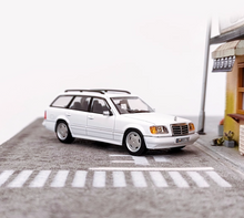 Load image into Gallery viewer, Mortal 1:64 White S124 E300 Wagon Roof Bike Model Diecast Metal Car New
