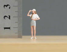 Load image into Gallery viewer, 1:64 Painted Figure Model Miniature Resin Diorama Toy Cap Mini Skirt Casual Girl
