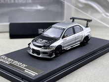 Load image into Gallery viewer, TM 1:64 Silver Carbon Lancer EVO 9 IX Widebody Model Diecast Metal Car New Collection
