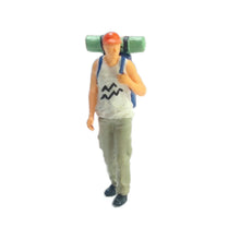 Load image into Gallery viewer, 1:64 Painted Figure Mini Model Miniature Resin Diorama Sand Backpacker Traveller
