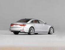 Load image into Gallery viewer, JKM 1:64 Silver S8 L D5 Luxury Sedan Sports Model Diecast Metal Car New Collection
