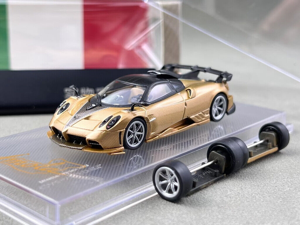 CM 1:64 Gold Carbon Imola Racing Sports Model Diecast Metal Car New Collection