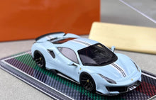 Load image into Gallery viewer, U2 1:64 Baby Blue Novitec 488 Pista Racing Sports Model Diecast Resin Car New
