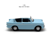 Load image into Gallery viewer, 1:76 Light Blue Ford Anglia Classic Model Diecast Metal Car BN
