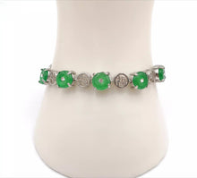 Load image into Gallery viewer, Nature Jade Beaded Bracelet Jewelry Blessing Lucky Fortune Gift For Her Green r
