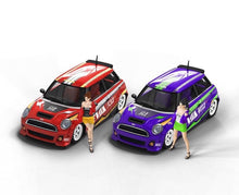 Load image into Gallery viewer, TM 1:64 EVA Mini Cooper Figure Sports Model Diecast Metal Car BN
