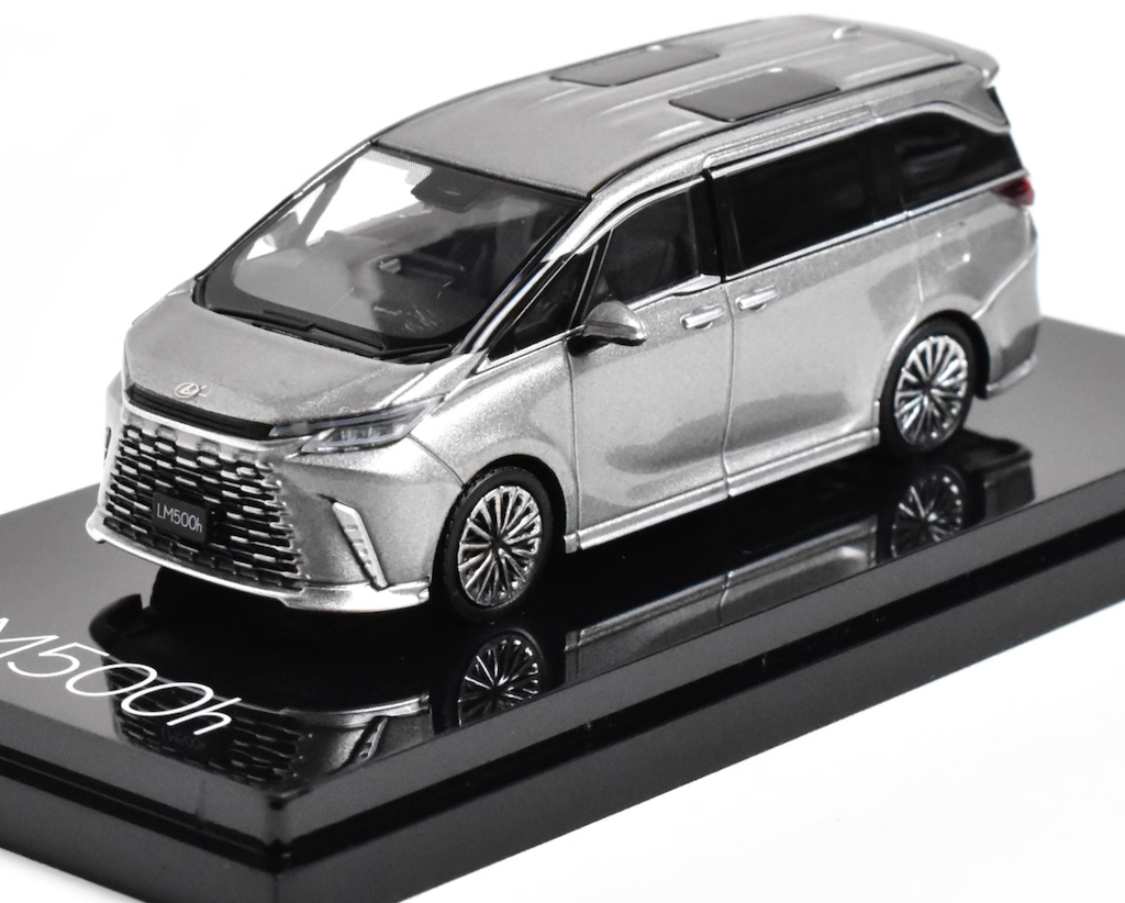 Hobby Japan 1:64 Silver 6 Seats LM500h MPV Van Sports Model Diecast Metal Car