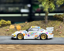Load image into Gallery viewer, MH 1:64 White RWB 993 Happy Children's Day Sports Model Diecast Metal Car New Collection
