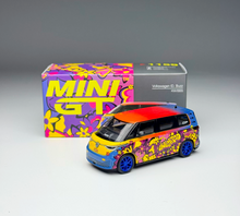 Load image into Gallery viewer, Minigt 1:64 Graffiti ID Buzz EV Mini Van Sports Model Diecast Metal Car New Collection
