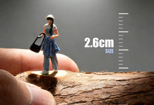 Load image into Gallery viewer, 1:64 Painted Figure Model Miniature Resin Diorama Toy Sand Walking Pretty Girl

