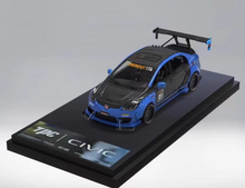Load image into Gallery viewer, TPC 1:64 Blue JDM Civic FD2 Racing Sports Model Diecast Metal Car New
