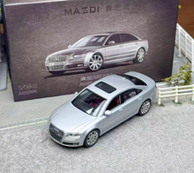 Load image into Gallery viewer, Masdi 1:64 Silver A8L D3 Luxury Sedan Sports Model Diecast Metal Car New Collection
