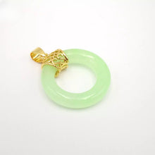 Load image into Gallery viewer, Nature Jade Ring Round Pendant Necklace Gift Jewelry charm Blessing Fortune f
