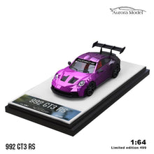 Load image into Gallery viewer, Aurora 1:64 992 GT3 RS RWB 964 Karting Figure Sport Model Diecast Metal Car
