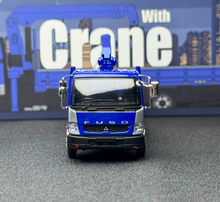 Load image into Gallery viewer, GCD 1:64 Blue Fuso Fighter Truck Crane Model Diecast Metal Car New Collection
