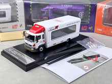 Load image into Gallery viewer, UM 1:64 White 500 HINO EVA Ranger Transporter Truck Model Diecast Metal Car
