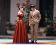 Load image into Gallery viewer, 1:24 Painted Figure Model Miniature Resin Diorama Formal Dress Couple Wedding
