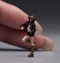 Load image into Gallery viewer, 1:64 Painted Figure Model Miniature Resin Tow Cow Girls Style Lady Women Set
