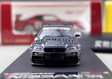 Load image into Gallery viewer, FS 1:64 Gray JDM Skyline GTR R34 #1 Sports Model Diecast Metal Car New Collection

