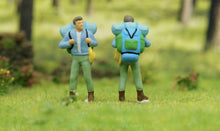 Load image into Gallery viewer, 1:64 Painted Figure Model Miniature Resin Diorama Toy Hiker Climber Backpacker New Collection
