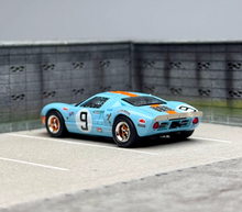Load image into Gallery viewer, FY 1:64 Blue Gulf 1968 GT40 MK1 #9 Racing Sports Model Diecast Metal Car New Collection
