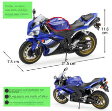 Load image into Gallery viewer, WELLY Blue 1:10 YZF R1 Sports Racing Heavy Model Diecast Metal Motorcycle
